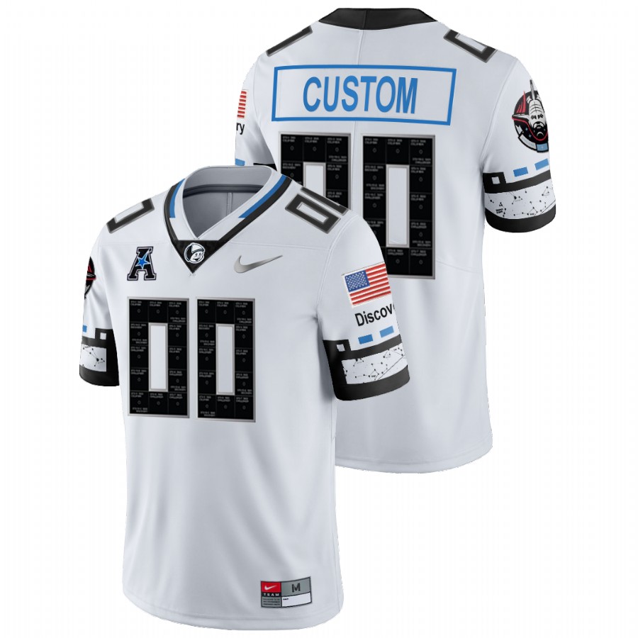 men ucf knights custom 2021 22 college football space game white jersey