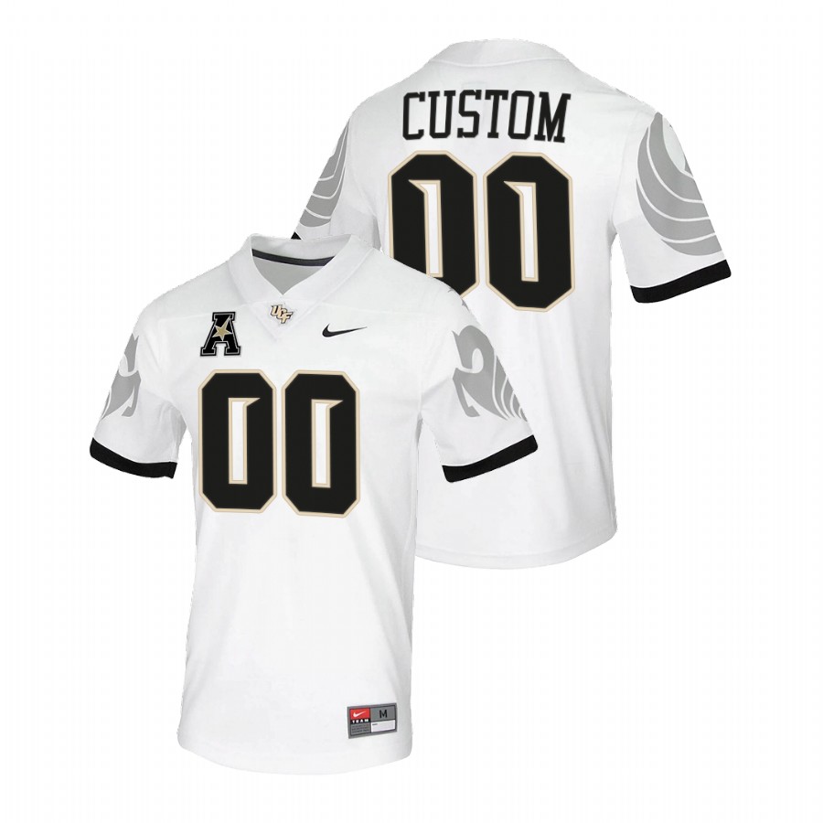 men ucf knights custom 2021 22 college football white jersey