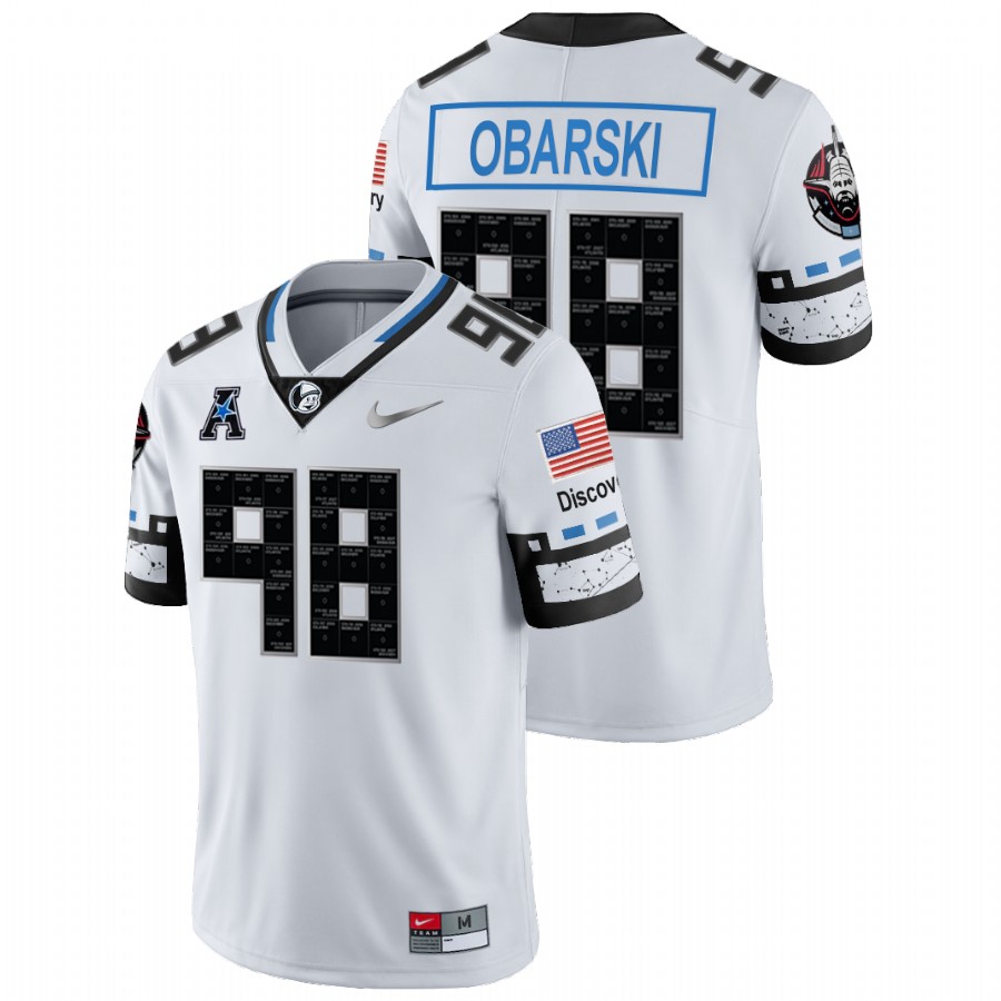 men ucf knights daniel obarski 2021 22 college football space game white jersey