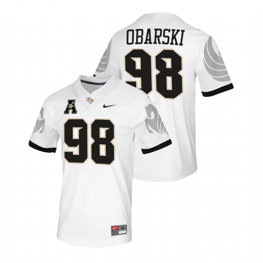 men ucf knights daniel obarski 2021 22 college football white jersey