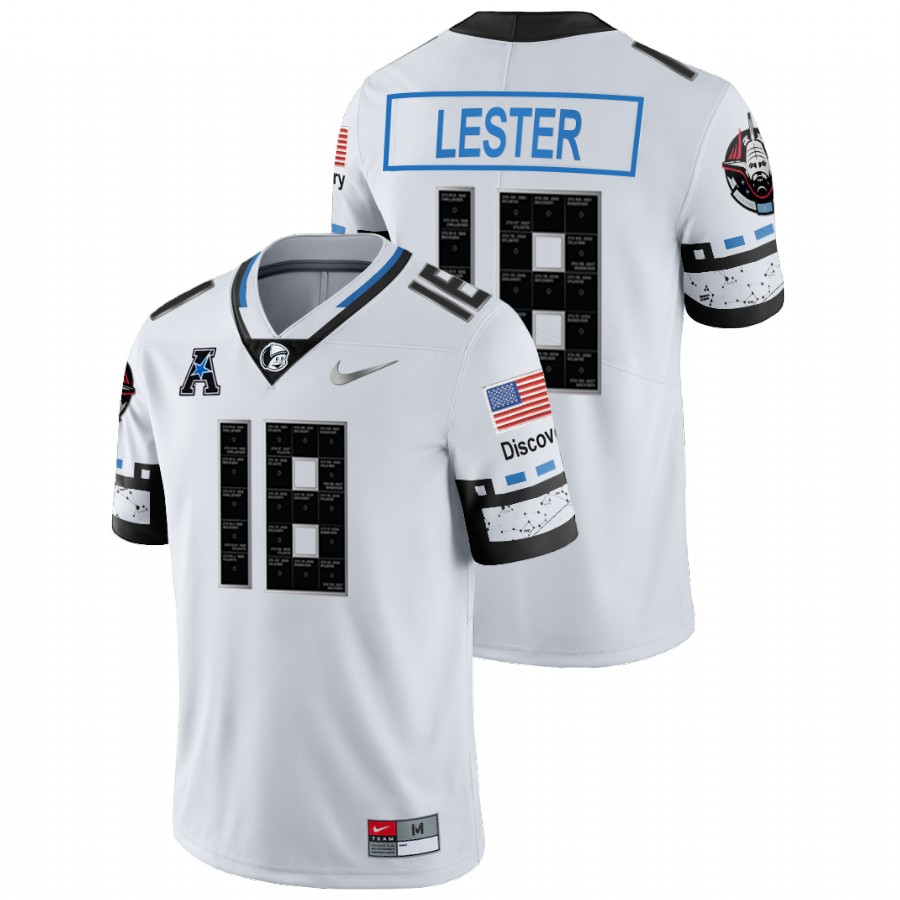 men ucf knights dyllon lester 2021 22 college football space game white jersey