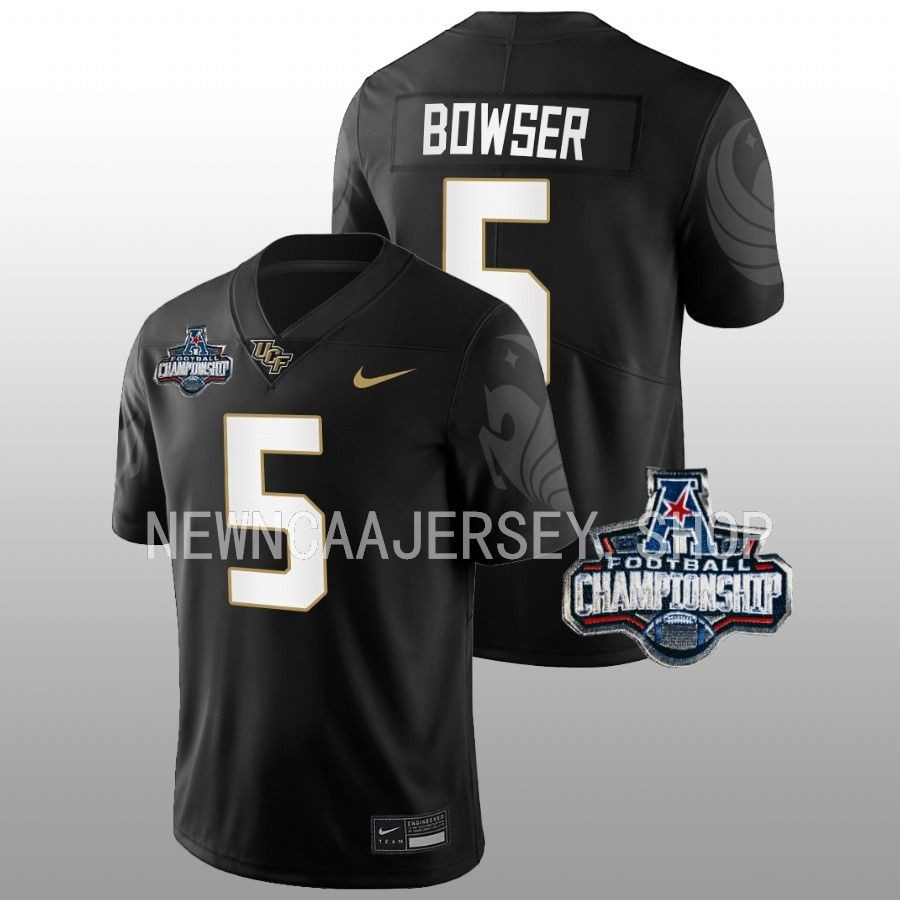 men ucf knights isaiah bowser football 2022 acc championship black jersey