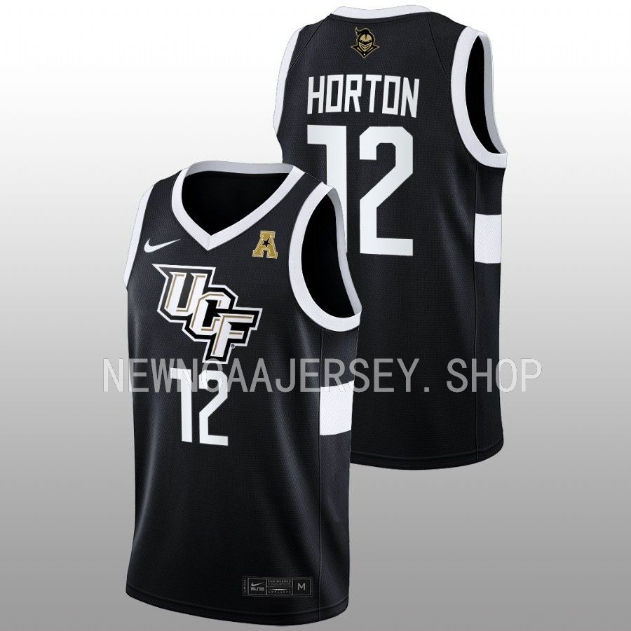 men ucf knights ithiel horton 2022 23 away college basketball black jersey