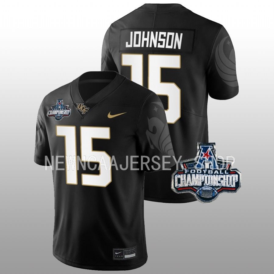 men ucf knights jason johnson football 2022 acc championship black jersey