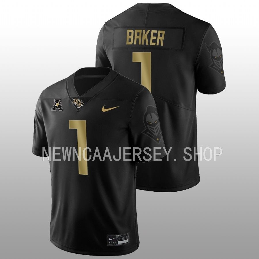 men ucf knights javon baker 2022 game alternate football black jersey