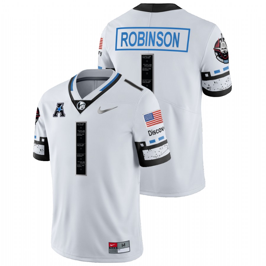 men ucf knights jaylon robinson 2021 22 college football space game white jersey