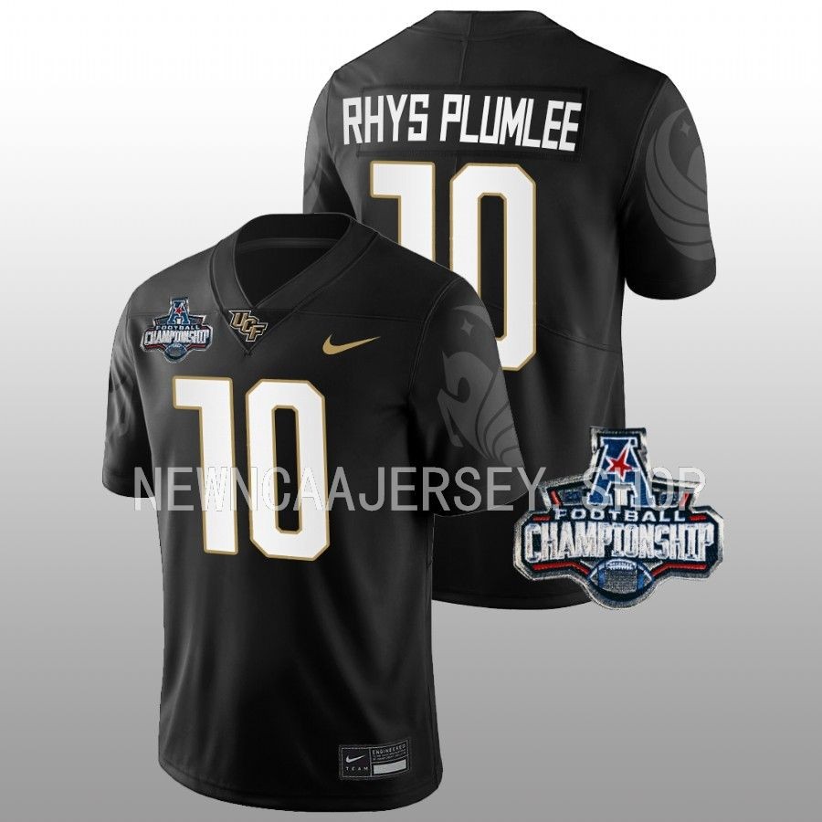 men ucf knights john rhys plumlee football 2022 acc championship black jersey
