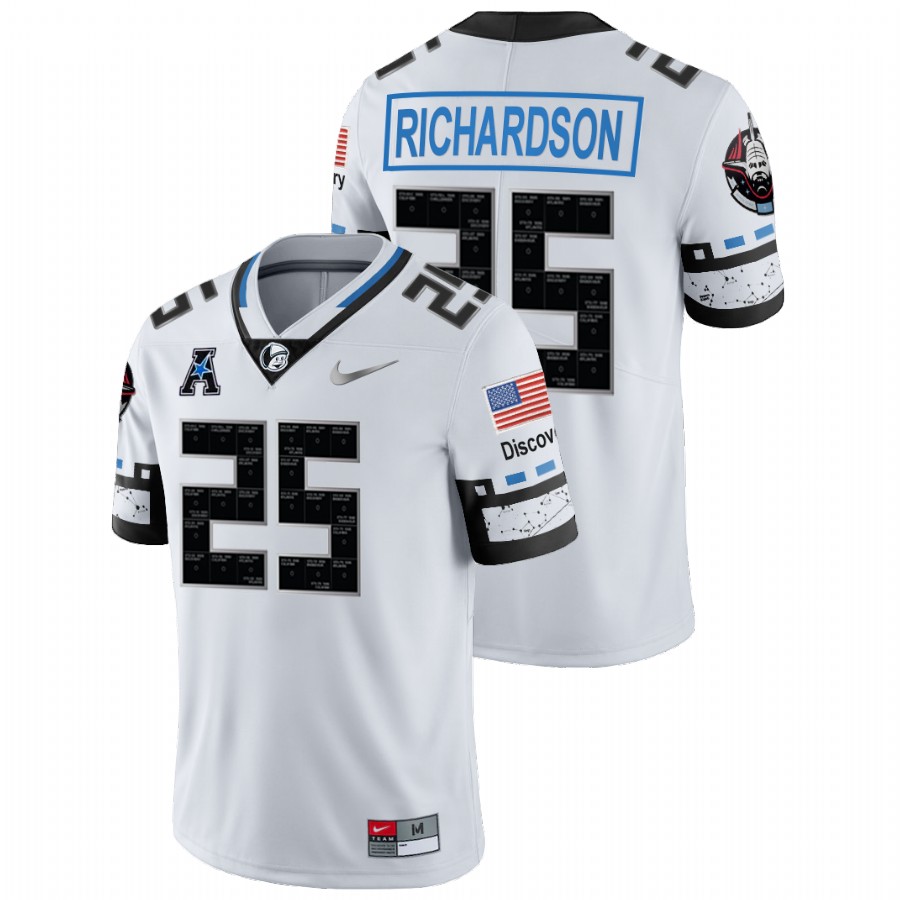 men ucf knights johnny richardson 2021 22 college football space game white jersey
