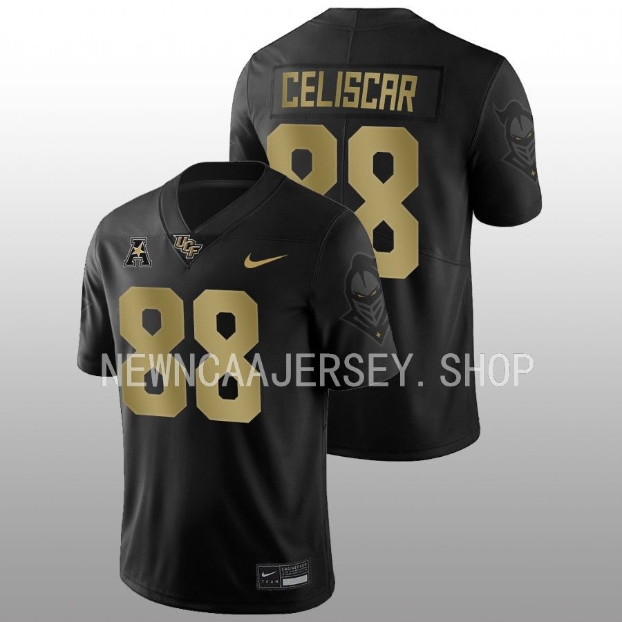 men ucf knights josh celiscar 2022 game alternate football black jersey