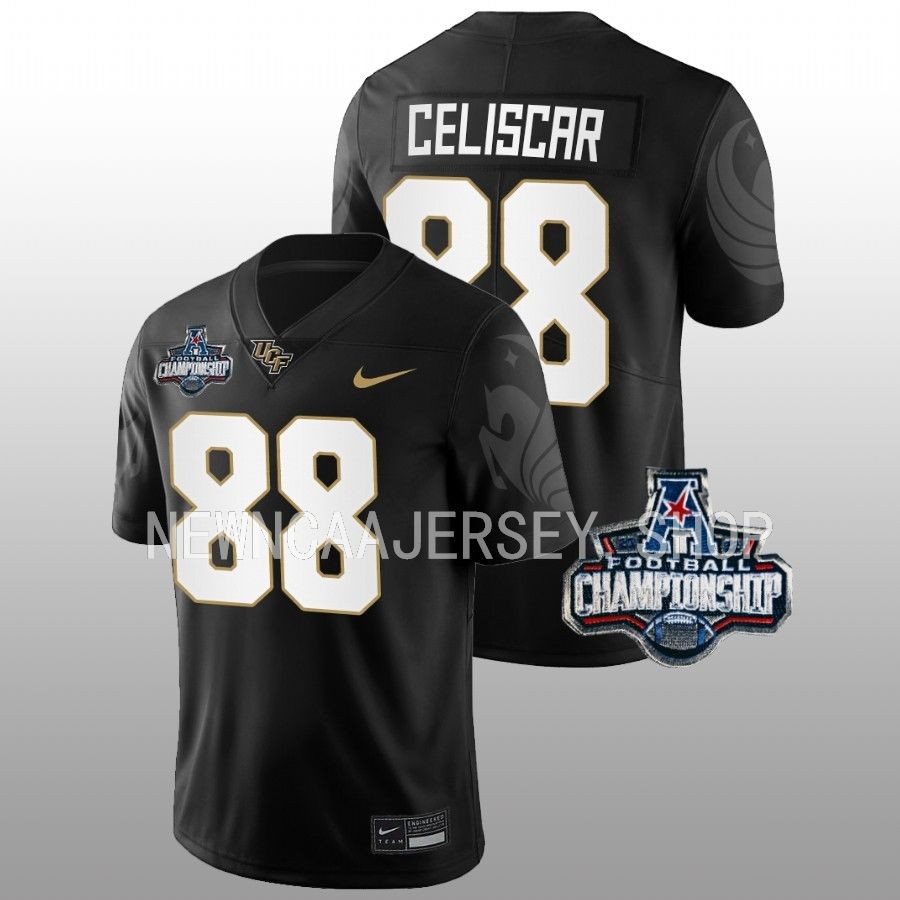 men ucf knights josh celiscar football 2022 acc championship black jersey