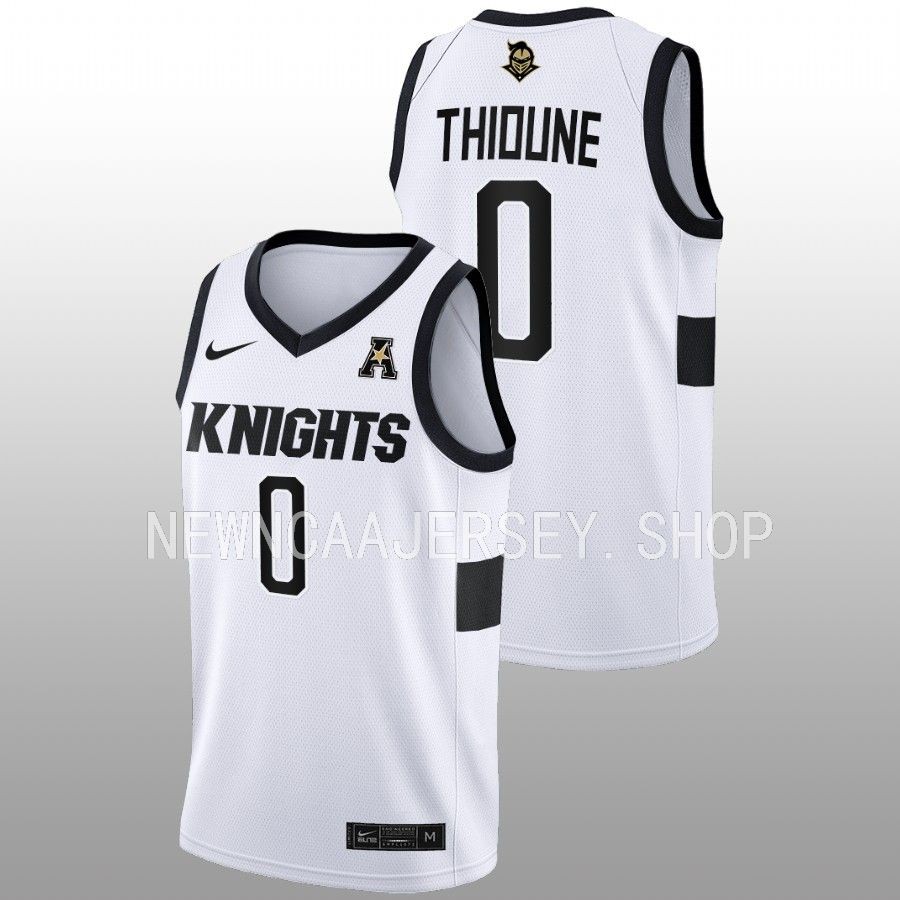 men ucf knights lahat thioune 2022 23 home college basketball white jersey