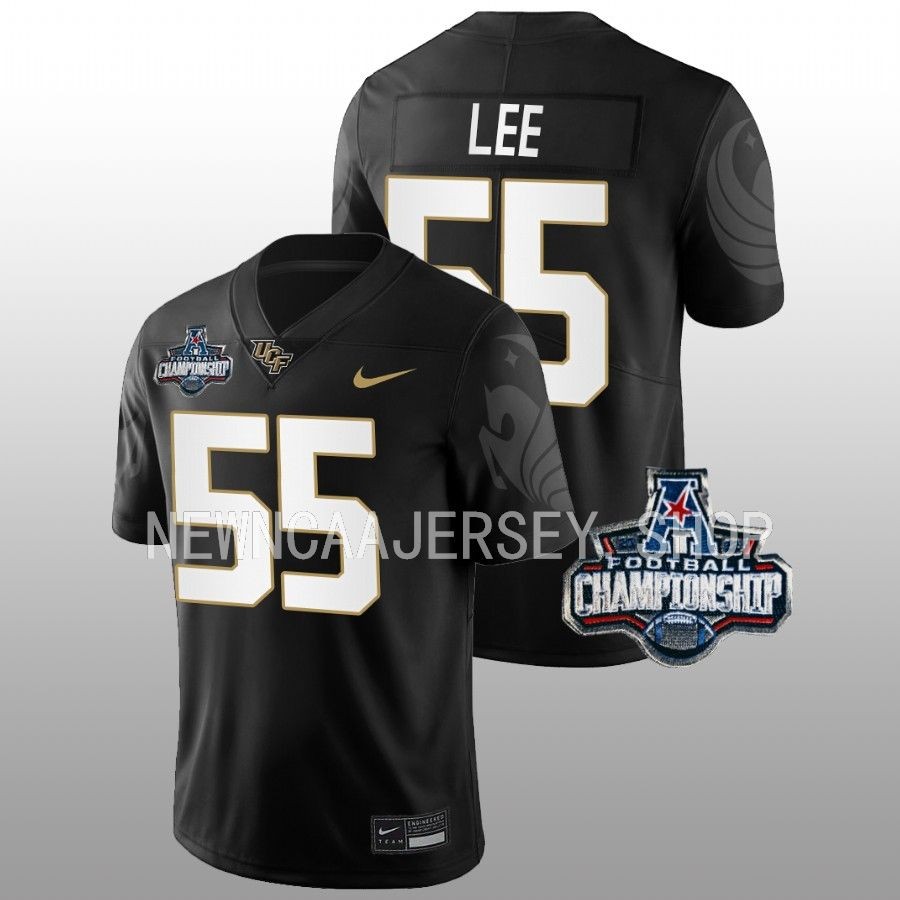 men ucf knights matthew lee football 2022 acc championship black jersey