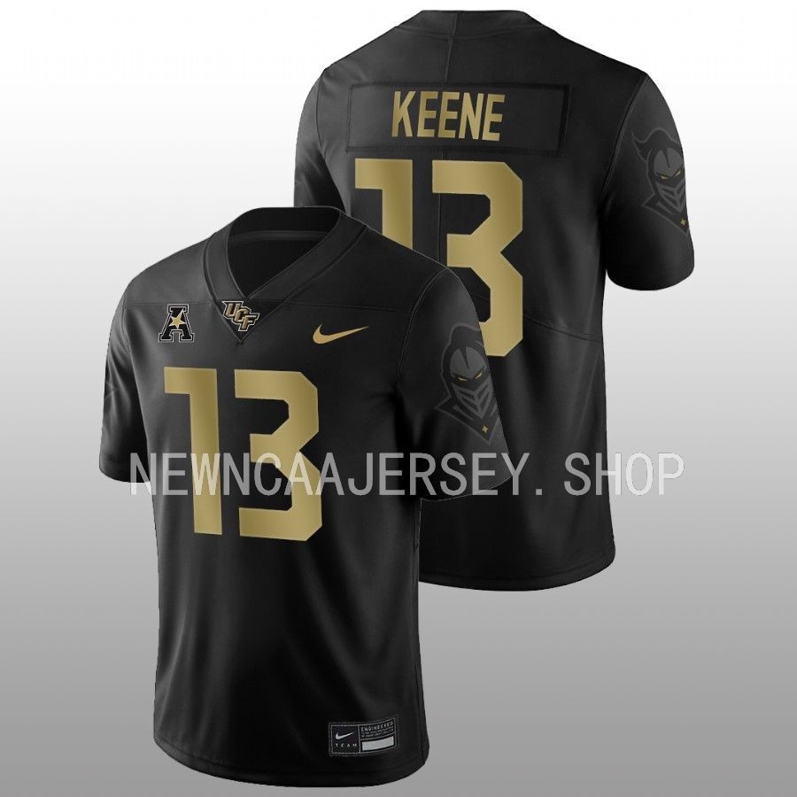 men ucf knights mikey keene 2022 game alternate football black jersey
