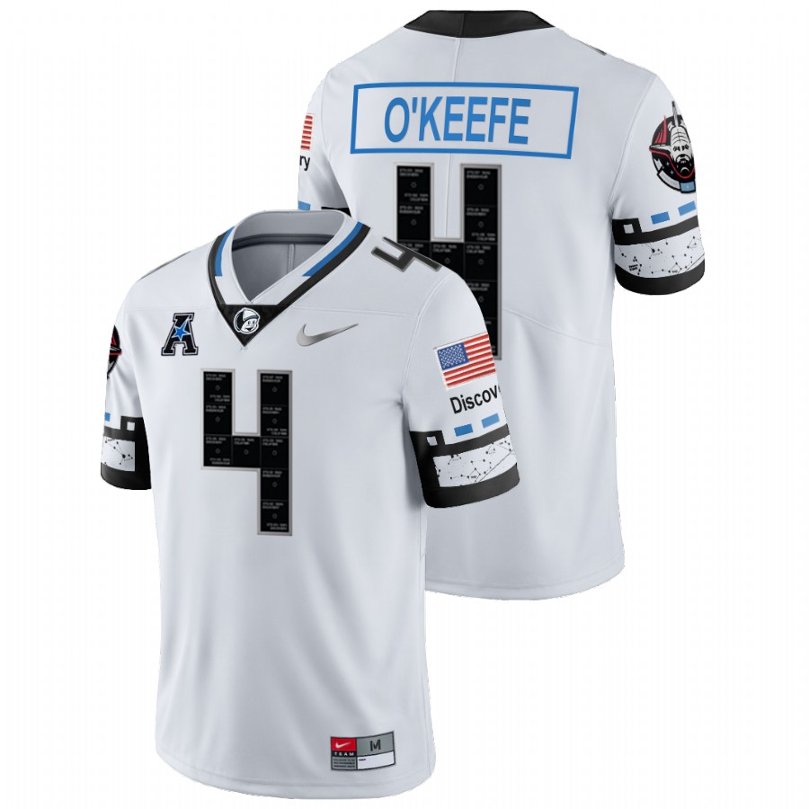 men ucf knights ryan o'keefe 2021 22 college football space game white jersey