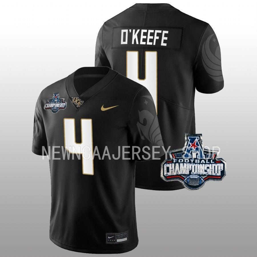 men ucf knights ryan o'keefe football 2022 acc championship black jersey