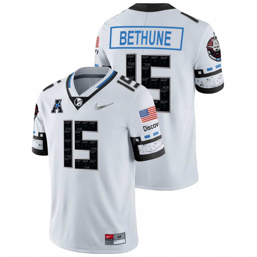 men ucf knights tatum bethune 2021 22 college football space game white jersey