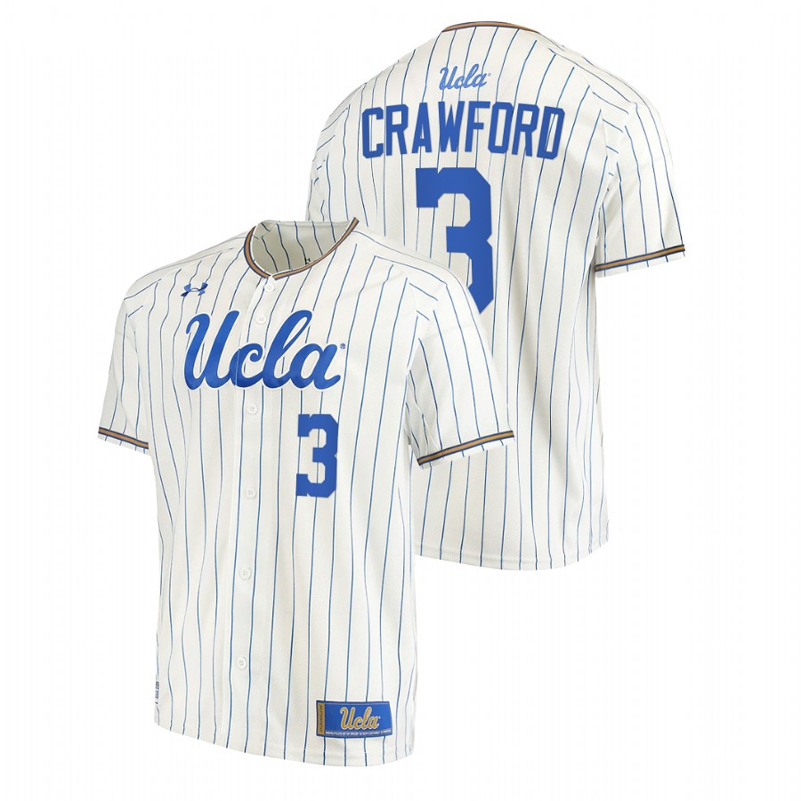 men ucla bruins brandon crawford white college baseball stripes jersey