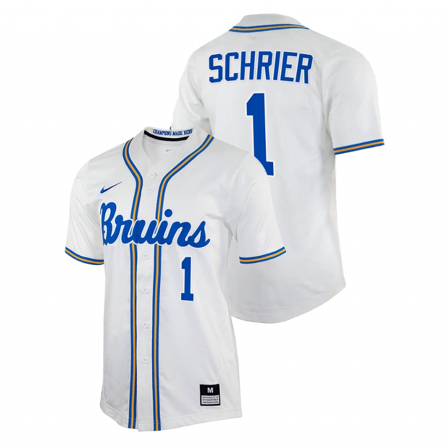 men ucla bruins cody schrier white college baseball replica jersey
