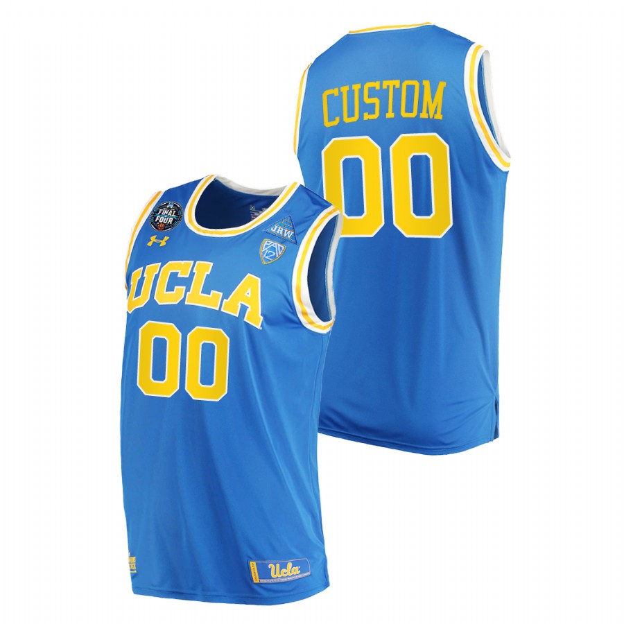 men ucla bruins custom pac 12 2021 march madness final four blue jersey