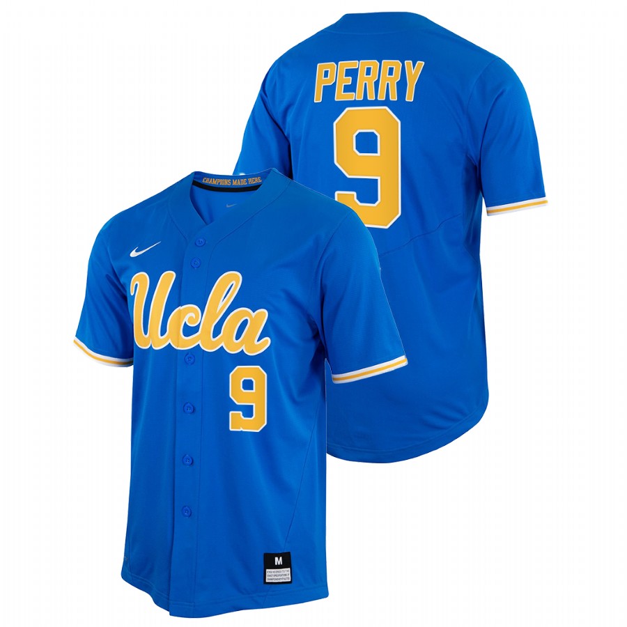 men ucla bruins darius perry royal 2022college baseball full button jersey