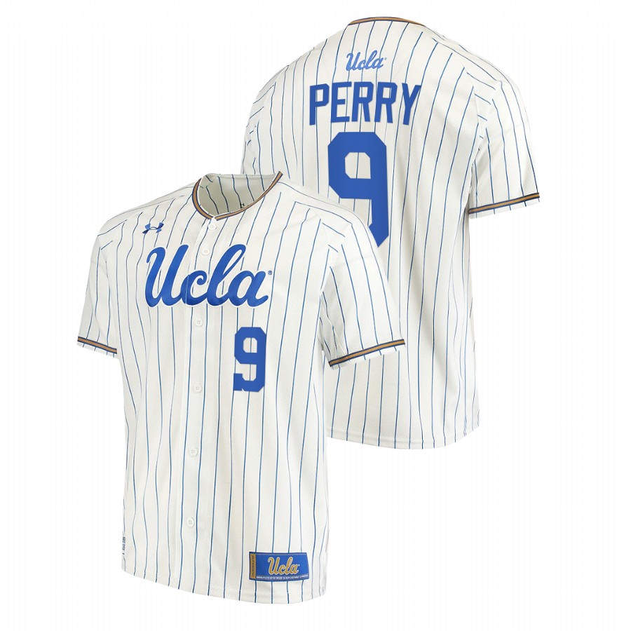 men ucla bruins darius perry white 2022college baseball stripes jersey