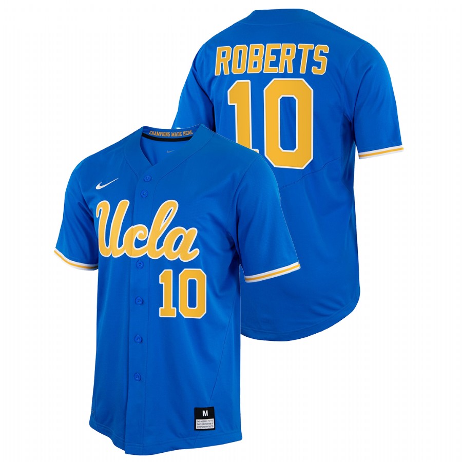men ucla bruins dave roberts royal 2022college baseball full button jersey