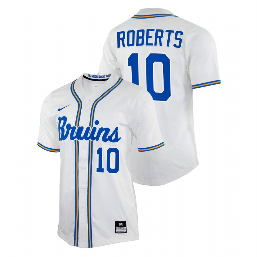 men ucla bruins dave roberts white college baseball replica jersey