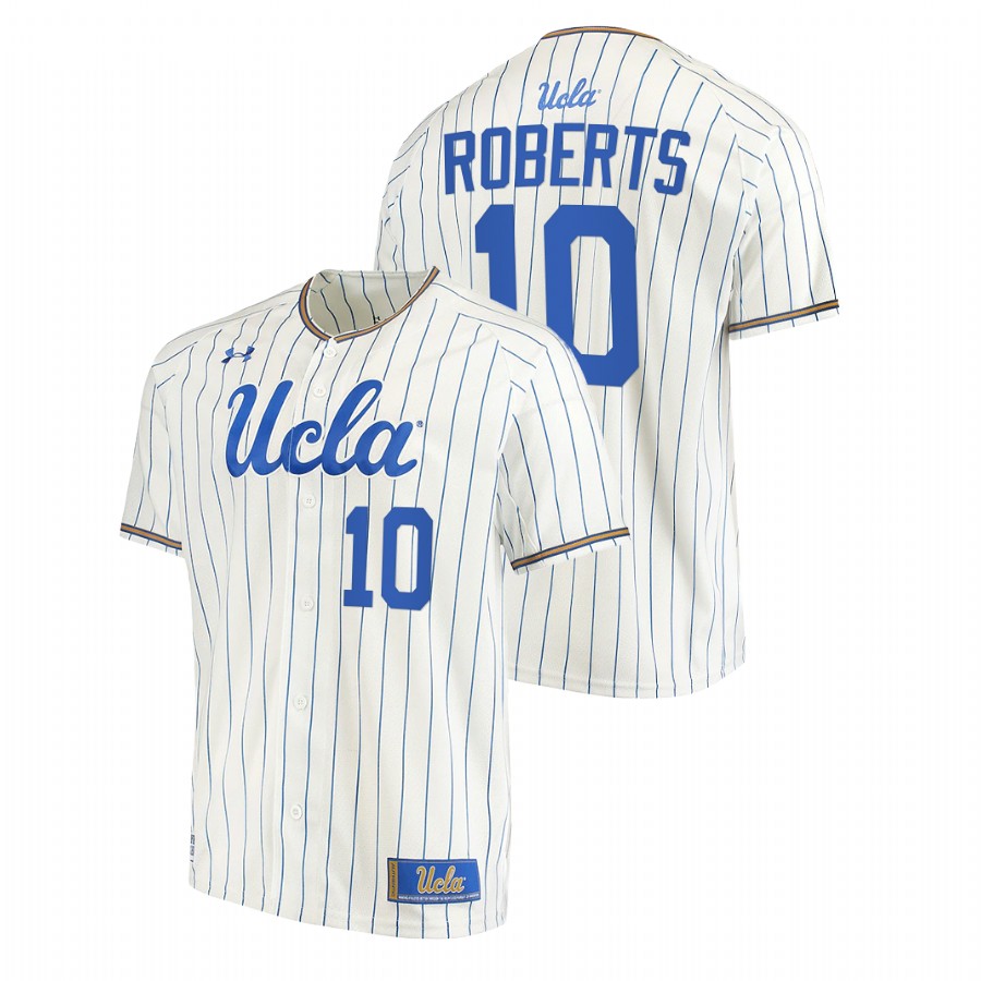 men ucla bruins dave roberts white college baseball stripes jersey