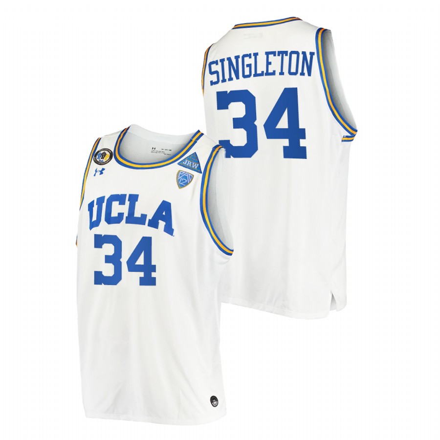 men ucla bruins david singleton stand together college basketball white jersey