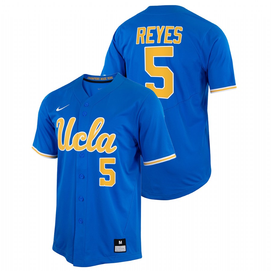 men ucla bruins daylen reyes royal 2022college baseball full button jersey