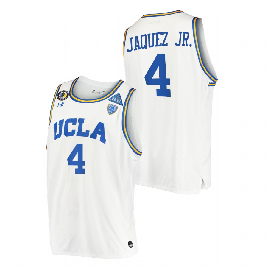 men ucla bruins jaime jaquez jr. 2021 march madness elite 8 college basketball white jersey