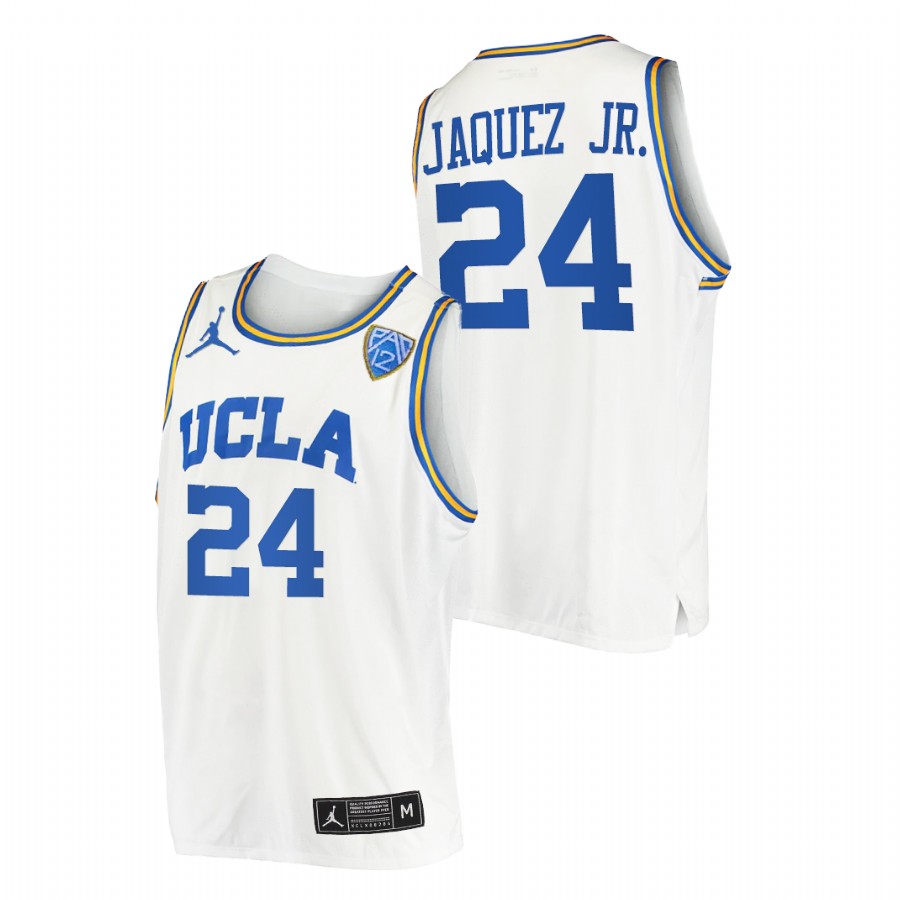 men ucla bruins jaime jaquez jr. college basketball white jersey