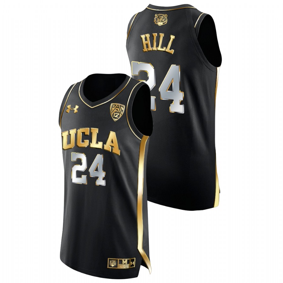 men ucla bruins jalen hill college basketball golden edition black jersey