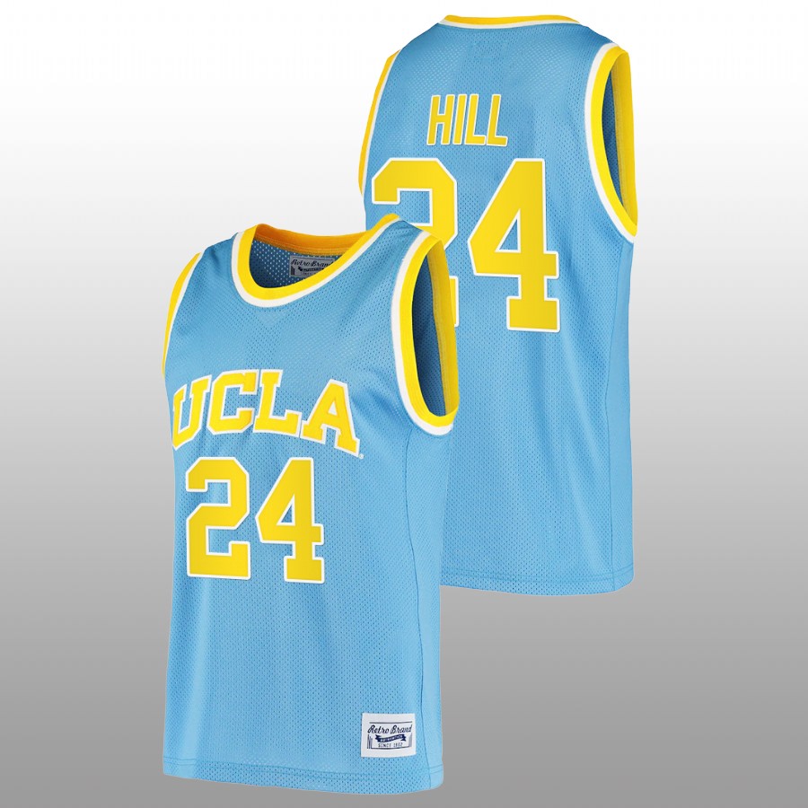 men ucla bruins jalen hill retro basketball blue jersey