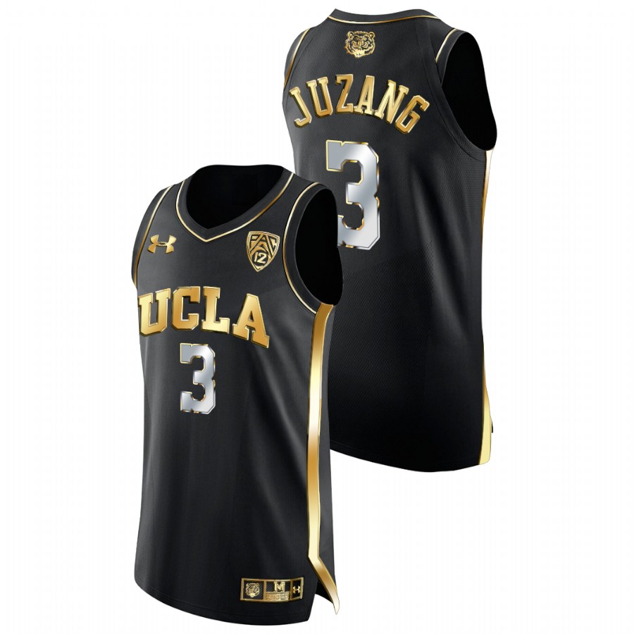 men ucla bruins johnny juzang college basketball golden edition black jersey