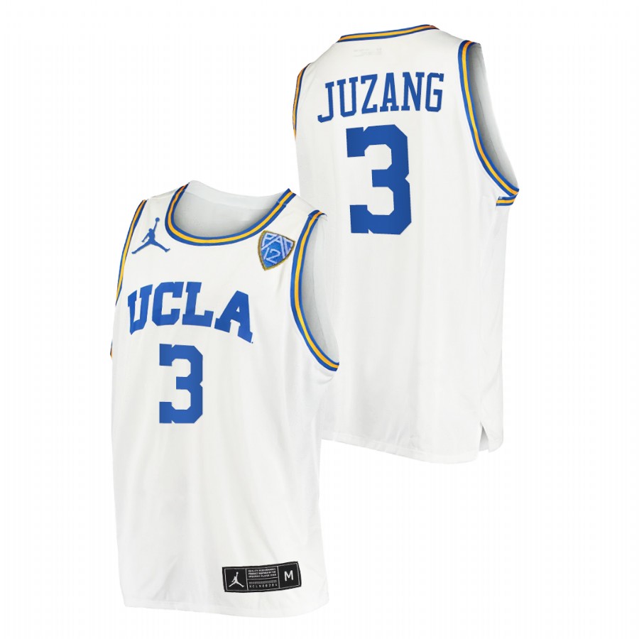 men ucla bruins johnny juzang college basketball white jersey