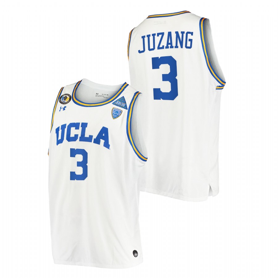 men ucla bruins johnny juzang stand together college basketball white jersey
