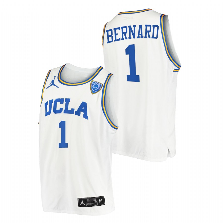 men ucla bruins jules bernard college basketball white jersey
