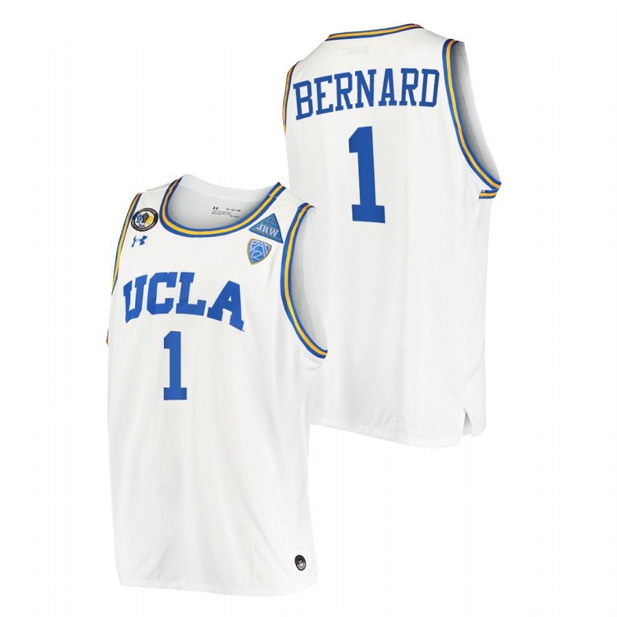 men ucla bruins jules bernard stand together college basketball white jersey
