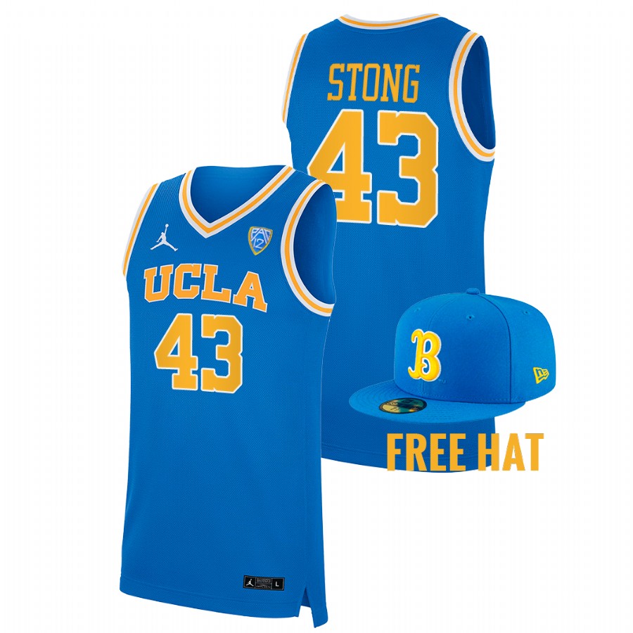 men ucla bruins russell stong 2022 23 free hat college basketball blue jersey
