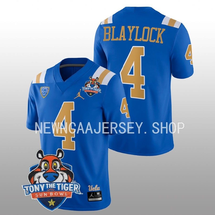men ucla bruins stephan blaylock blue 2022 tony the tiger sun bowl football jersey
