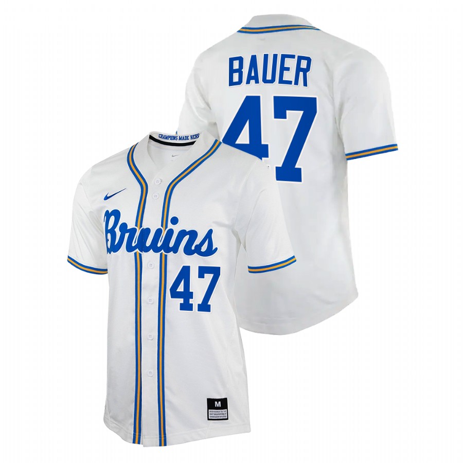 men ucla bruins trevor bauer white college baseball replica jersey