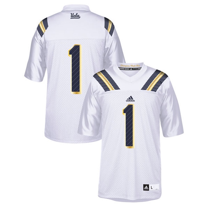 men ucla bruins white 1 ncaa football jersey