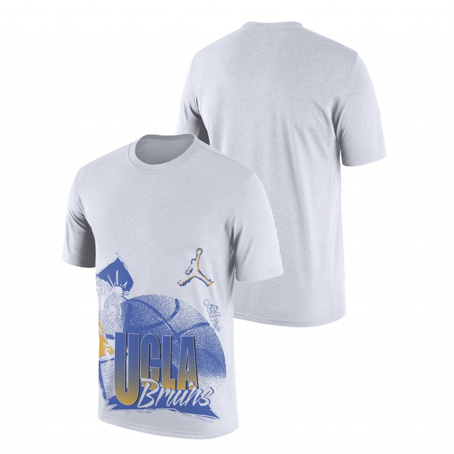 men ucla bruins white 90s style college basketball t shirt