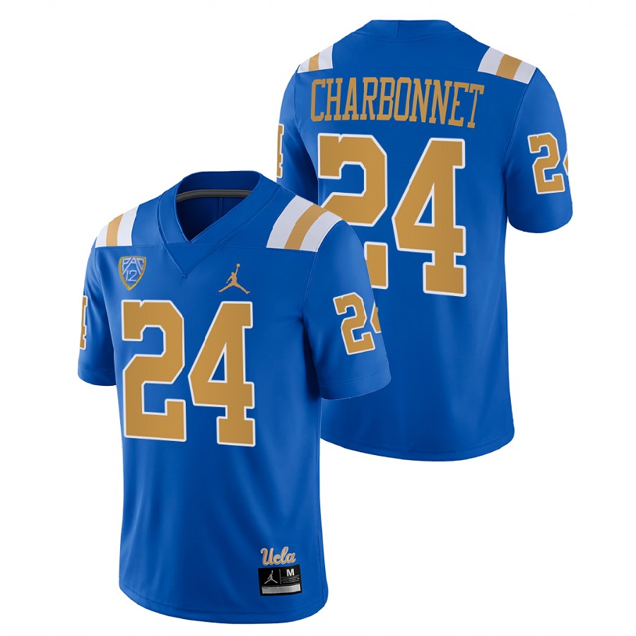 men ucla bruins zach charbonnet college football blue jersey