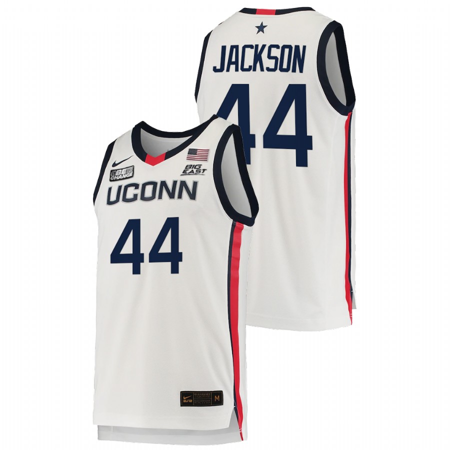 men uconn huskies andre jackson 2021 22 replica college basketball white jersey