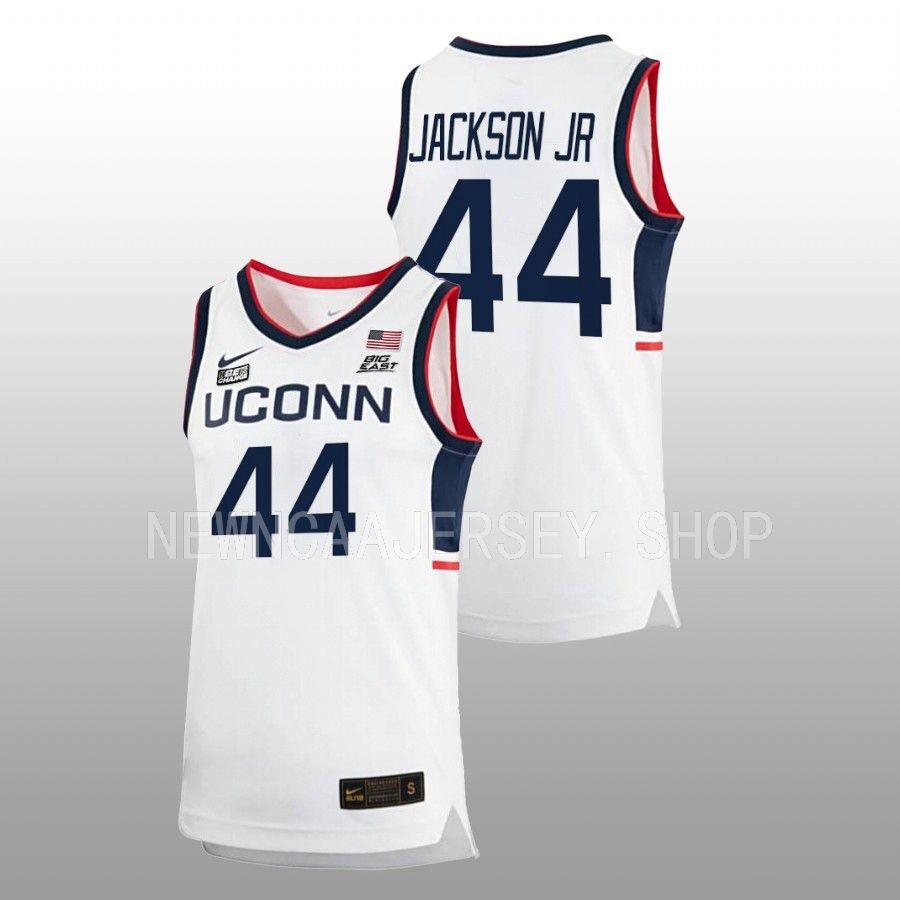 men uconn huskies andre jackson 2022 23 replica home basketball white jersey