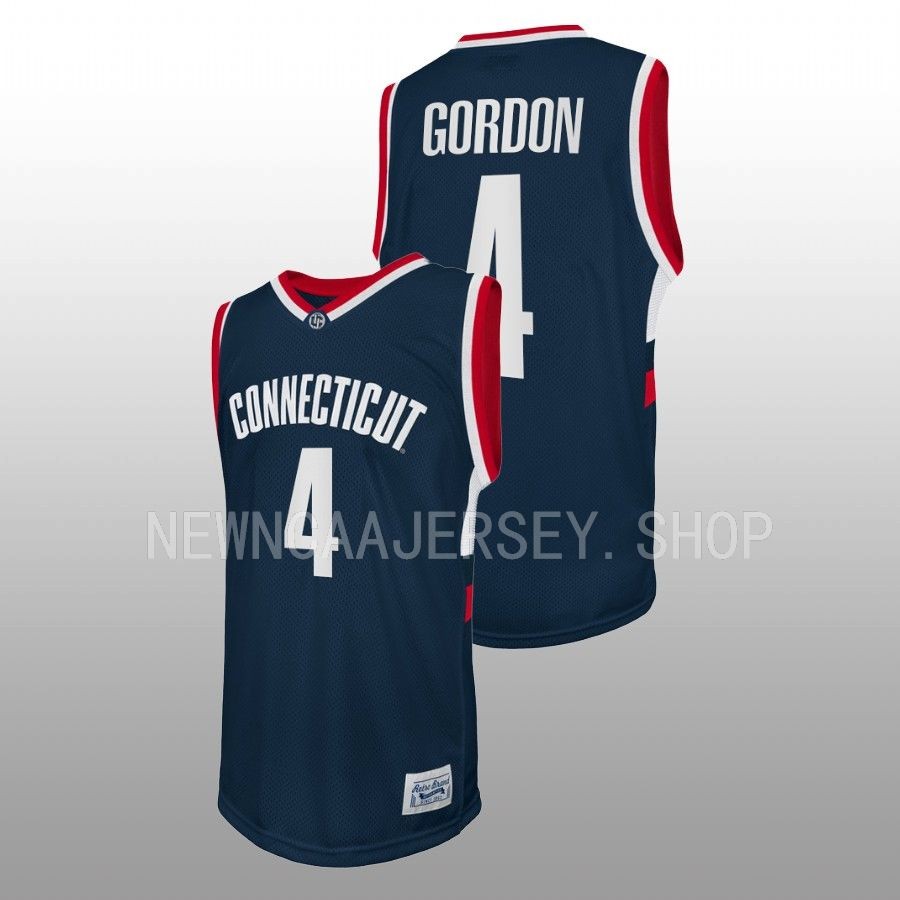 men uconn huskies ben gordon navy retro basketball alumni jersey