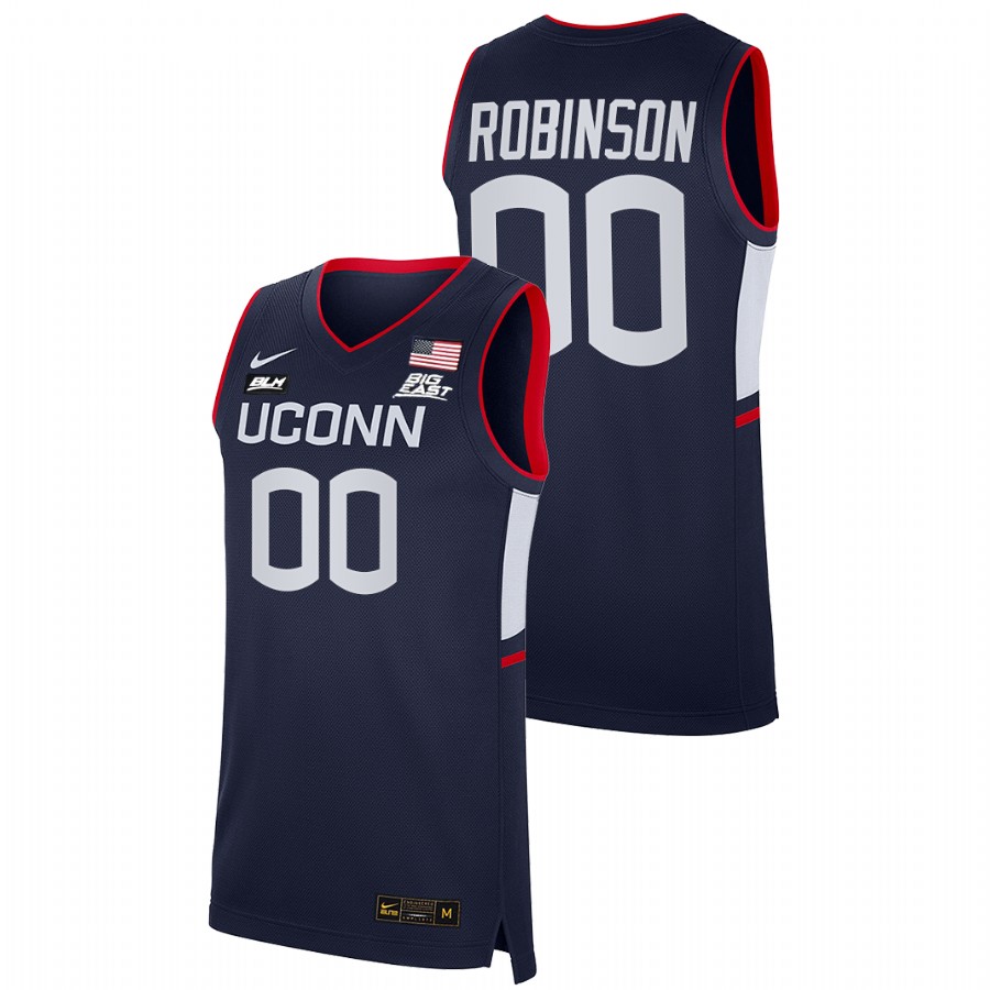 men uconn huskies clifford robinson 2021 22 alumni college basketball navy jersey