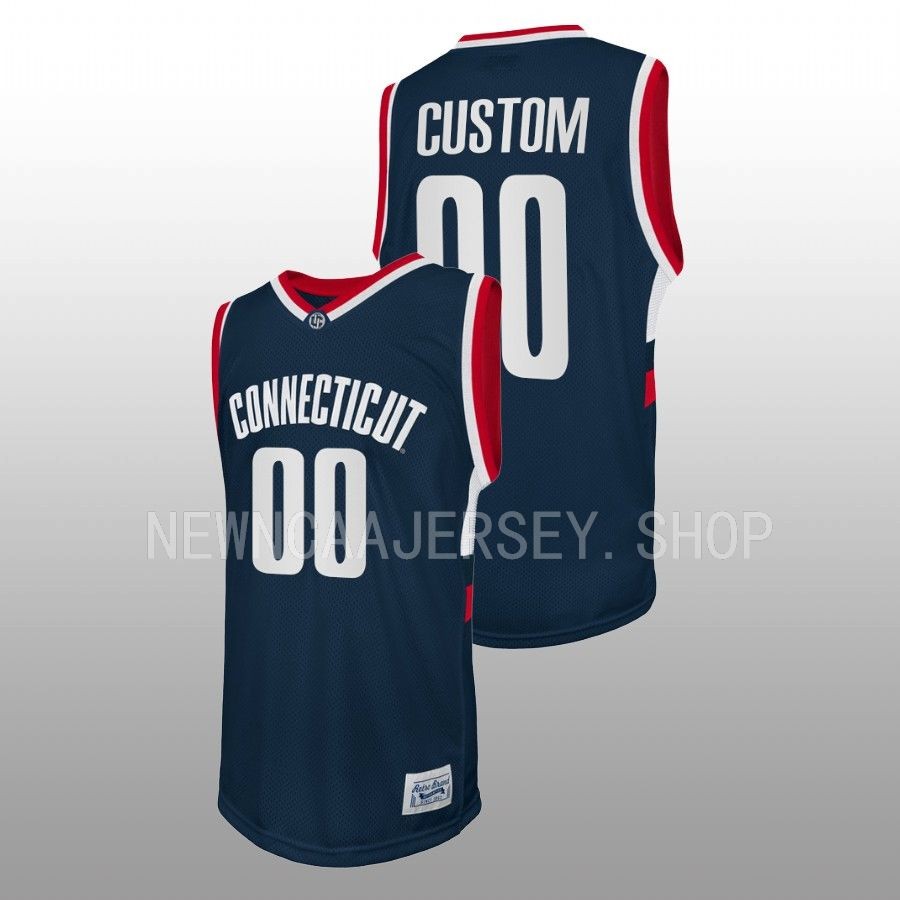 men uconn huskies custom navy retro basketball jersey